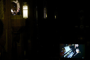 Craig Cramer playing an organ recital at Our Lady of Refuge Church in Brooklyn. You can watch the organists at the recitals on our big projection screen.